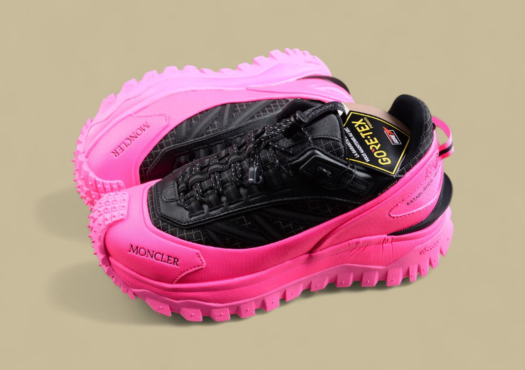 Moncler Trailgrip GTX Low-Top Sneaker – Black & Neon Pink