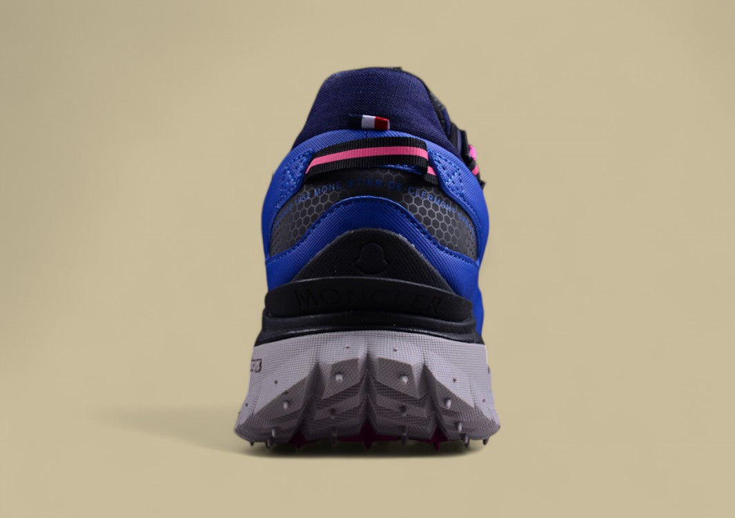 Moncler Trailgrip GTX Low – Midnight Navy & Electric Blue with Pink Accents
