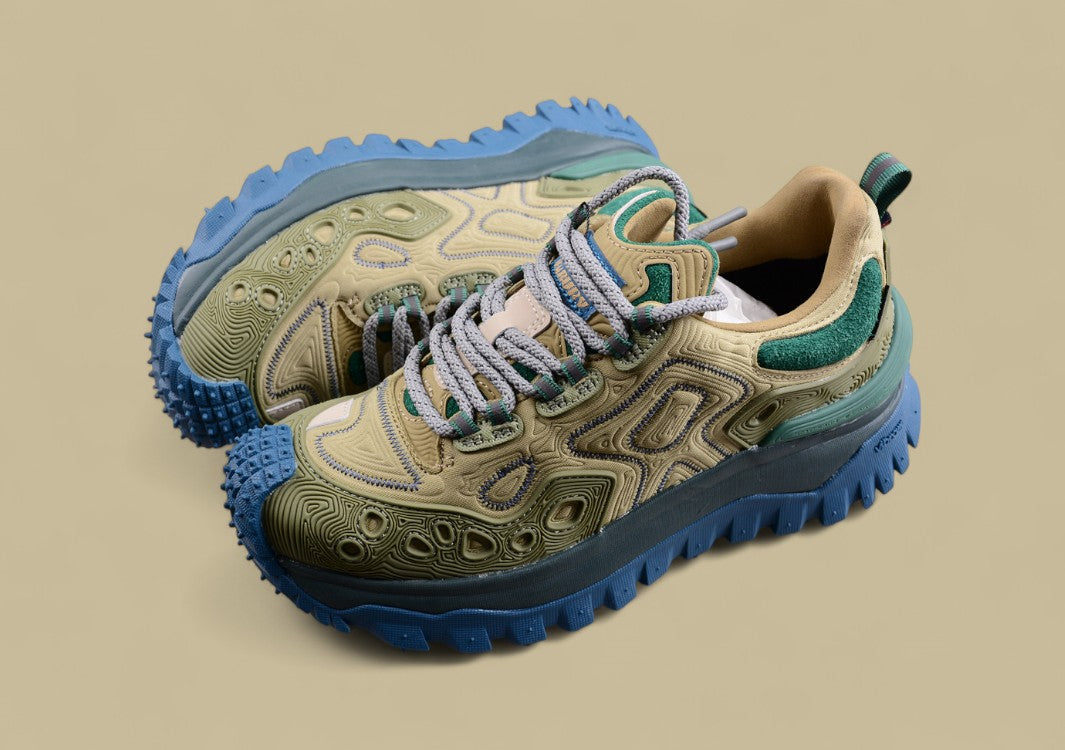 Moncler Trailgrip GTX Low – Olive & Ocean Blue