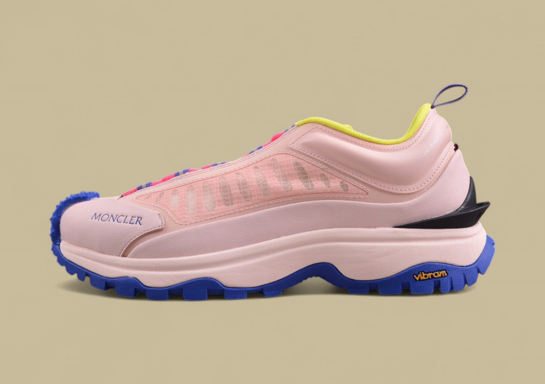 Moncler Trailgrip GTX Sneaker - Blush Pink with Neon & Royal Blue