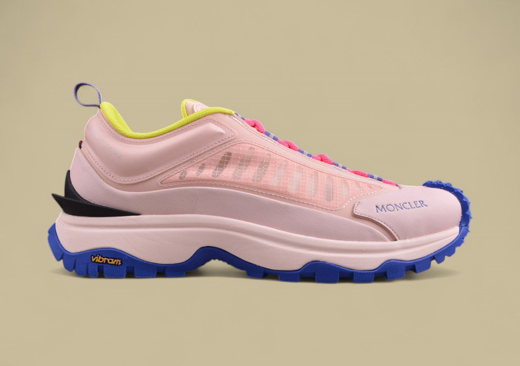 Moncler Trailgrip GTX Sneaker - Blush Pink with Neon & Royal Blue
