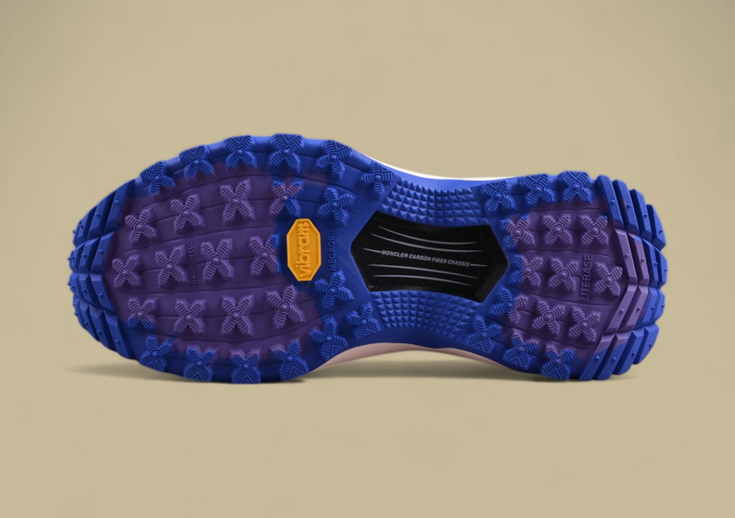 Moncler Trailgrip GTX Sneaker - Blush Pink with Neon & Royal Blue