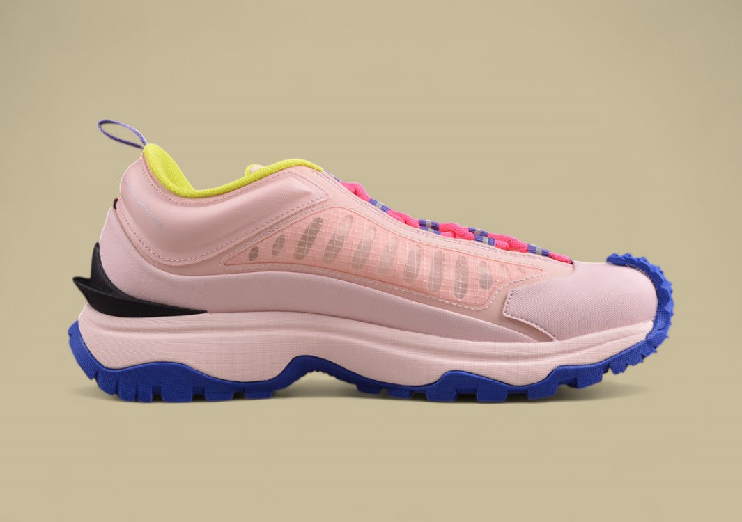 Moncler Trailgrip GTX Sneaker - Blush Pink with Neon & Royal Blue