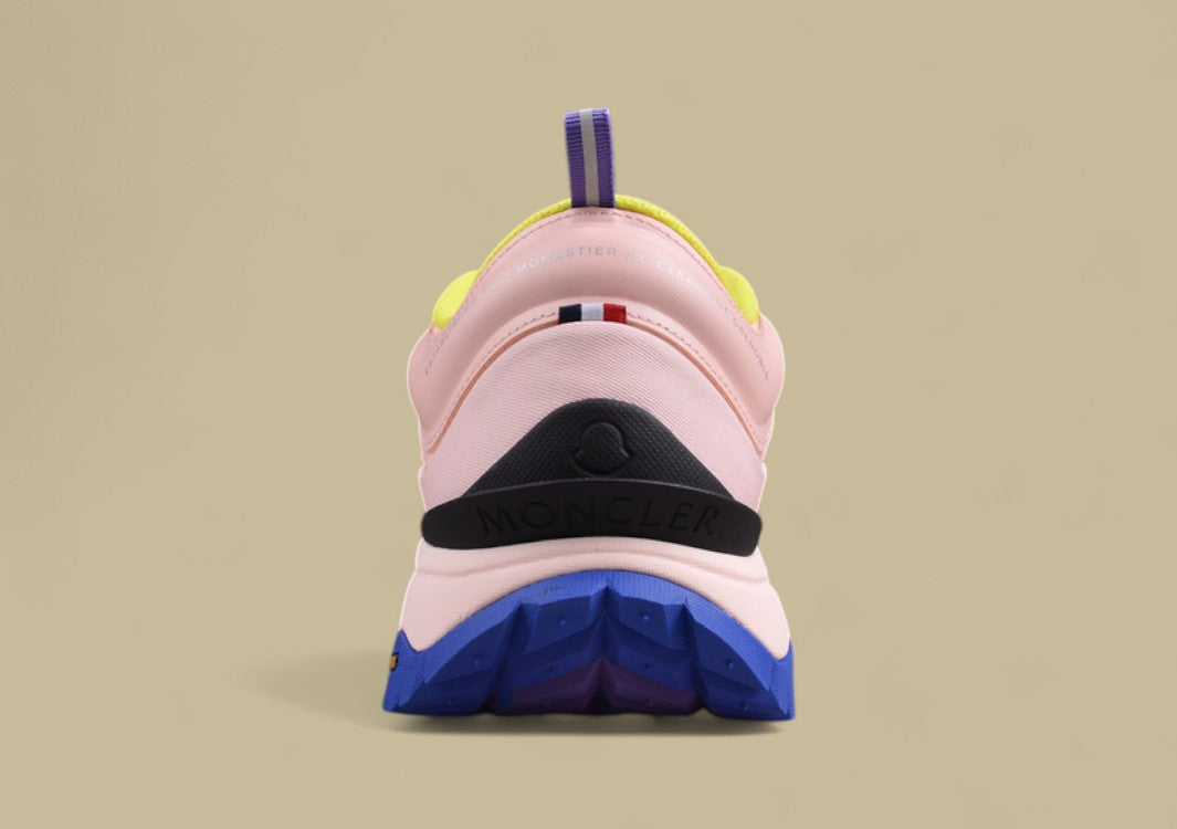 Moncler Trailgrip GTX Sneaker - Blush Pink with Neon & Royal Blue