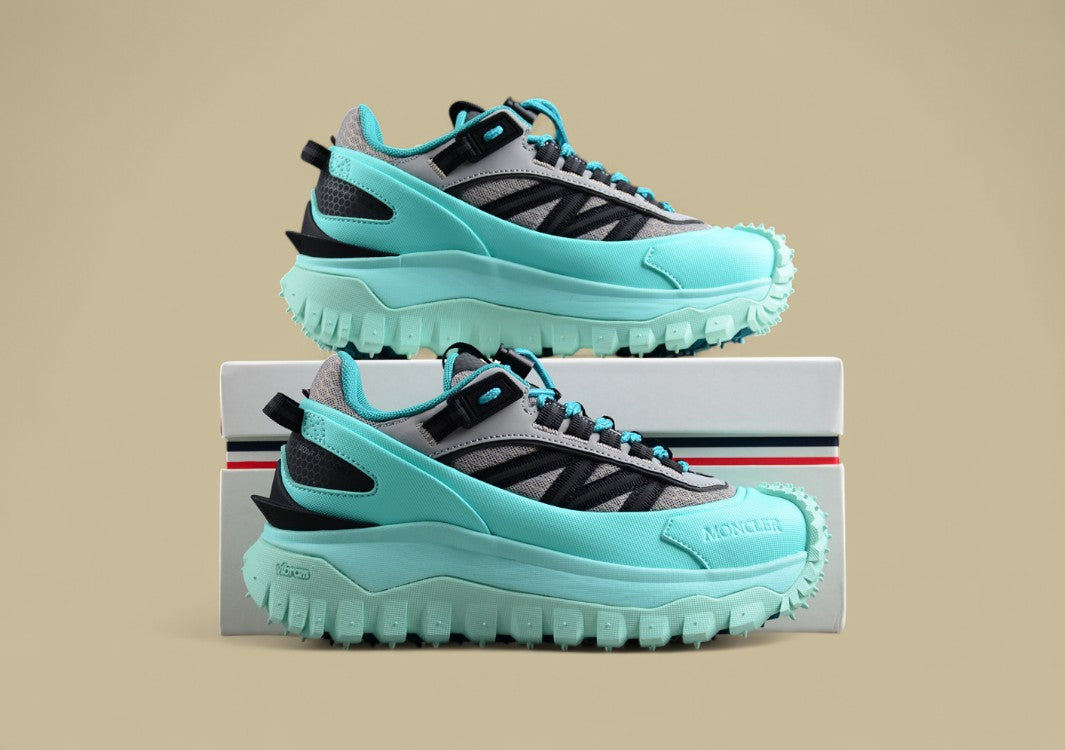 Moncler Trailgrip GTX Sneakers - Aqua Blue/Grey with Black