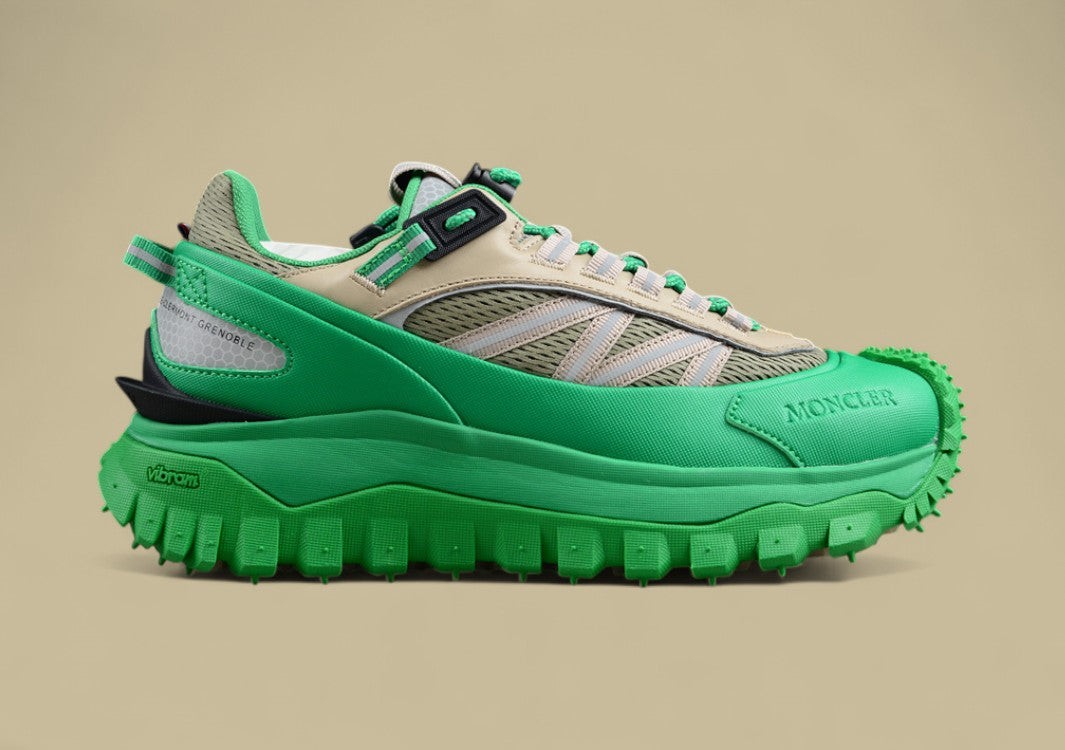 Moncler Trailgrip GTX Sneakers - Beige/Green with Neon