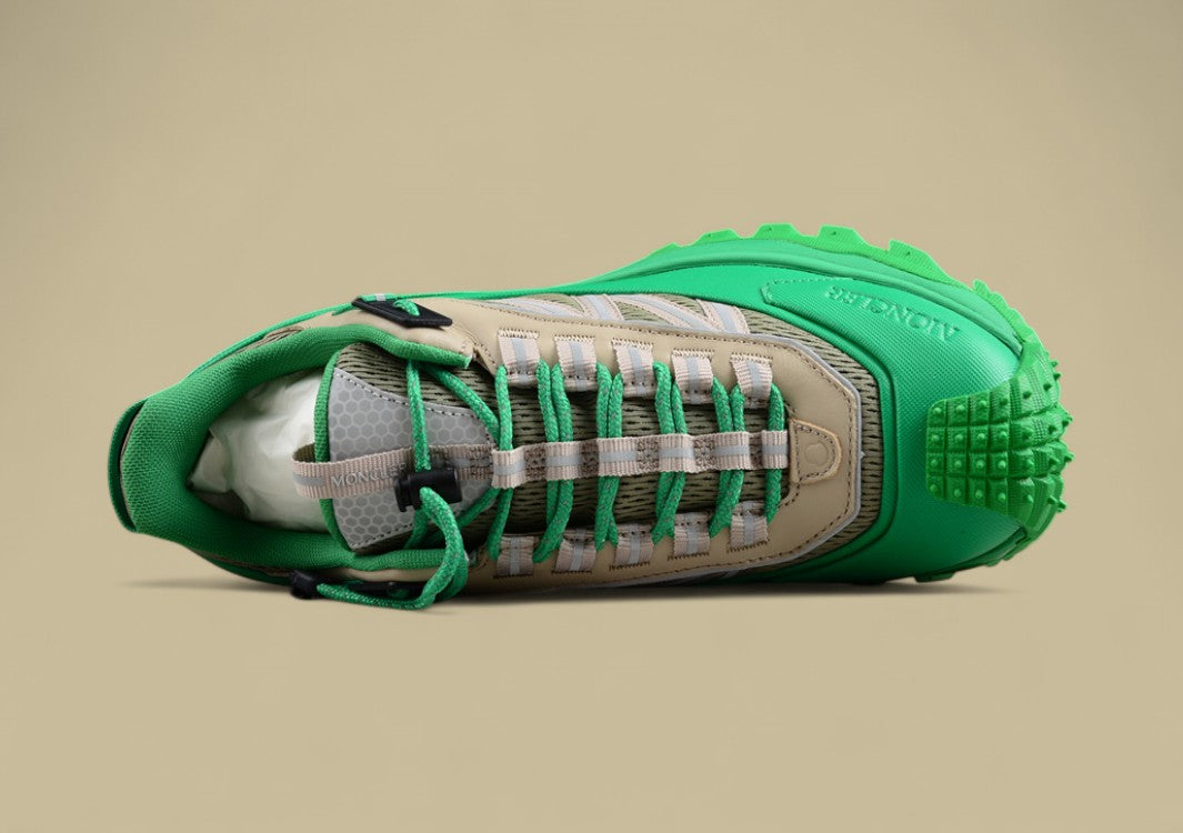 Moncler Trailgrip GTX Sneakers - Beige/Green with Neon