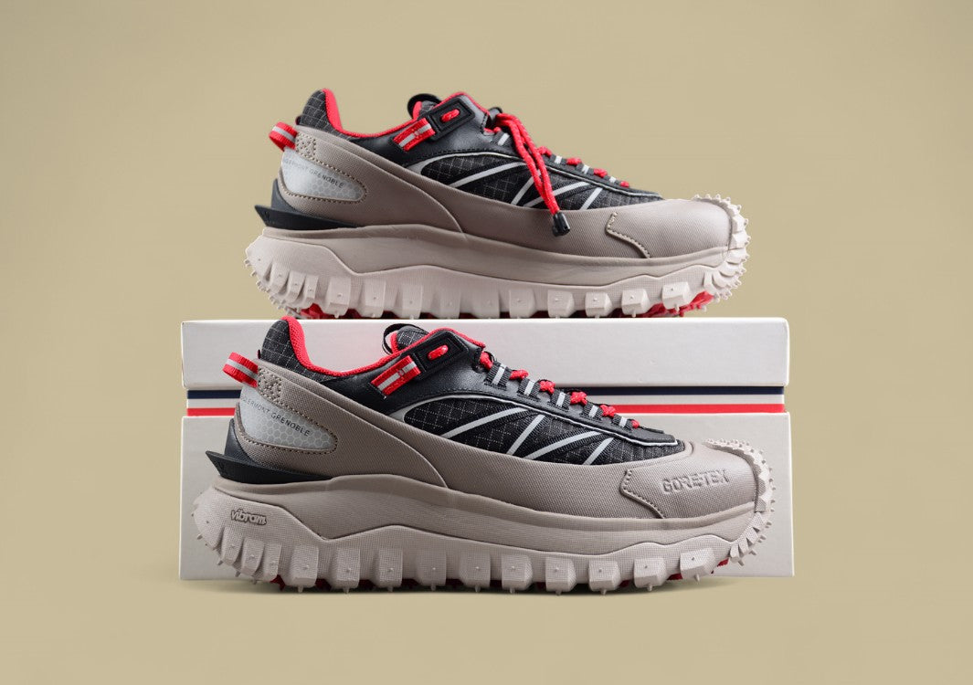 Moncler Trailgrip GTX Sneakers - Black/Grey with Red