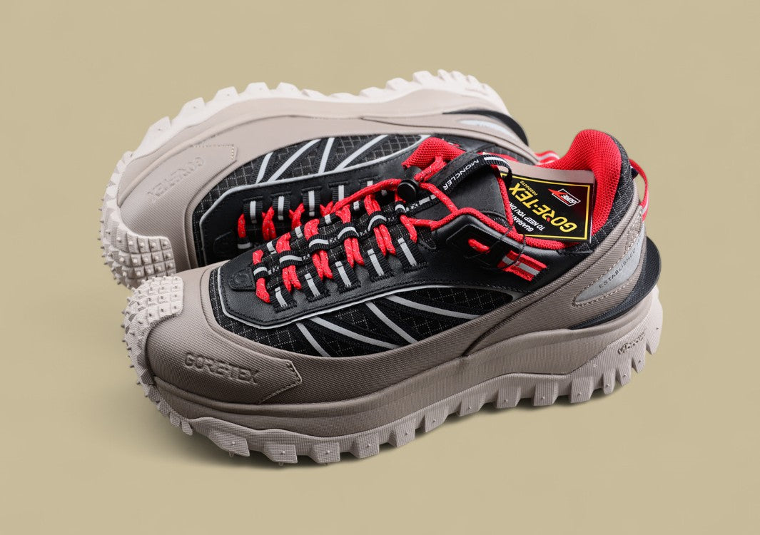 Moncler Trailgrip GTX Sneakers - Black/Grey with Red