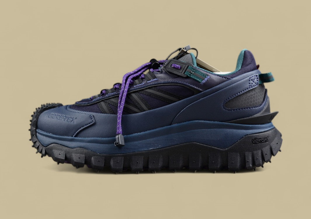 Moncler Trailgrip GTX Sneakers - Midnight Navy/Teal with Purple