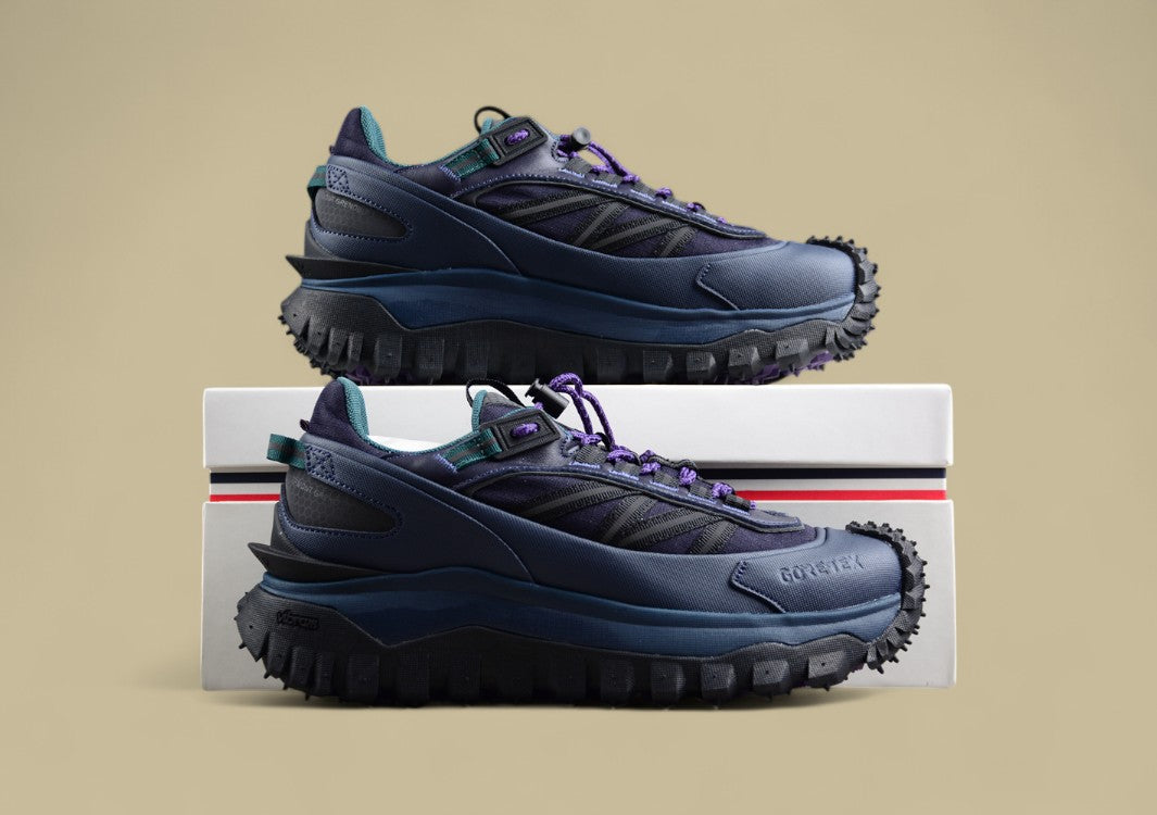 Moncler Trailgrip GTX Sneakers - Midnight Navy/Teal with Purple
