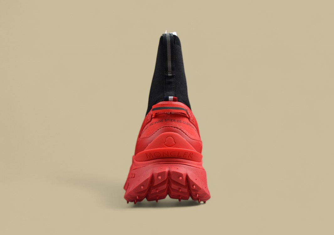 Moncler Trailgrip Knit High Sneakers - Black/Red