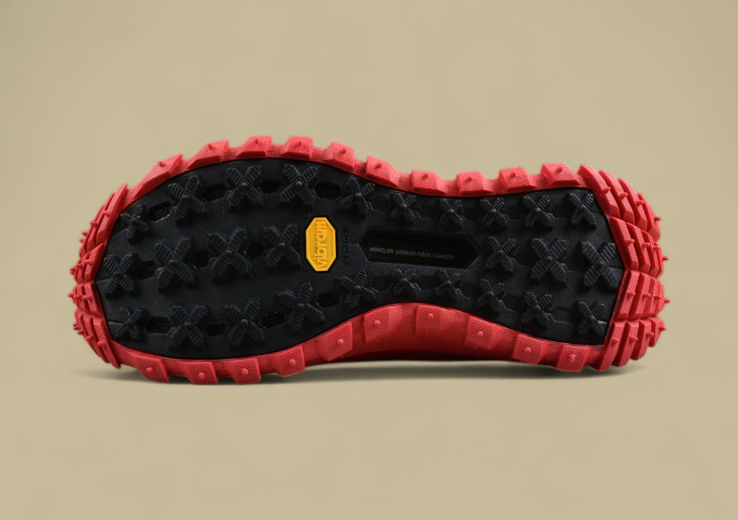 Moncler Trailgrip Knit High Sneakers - Black/Red