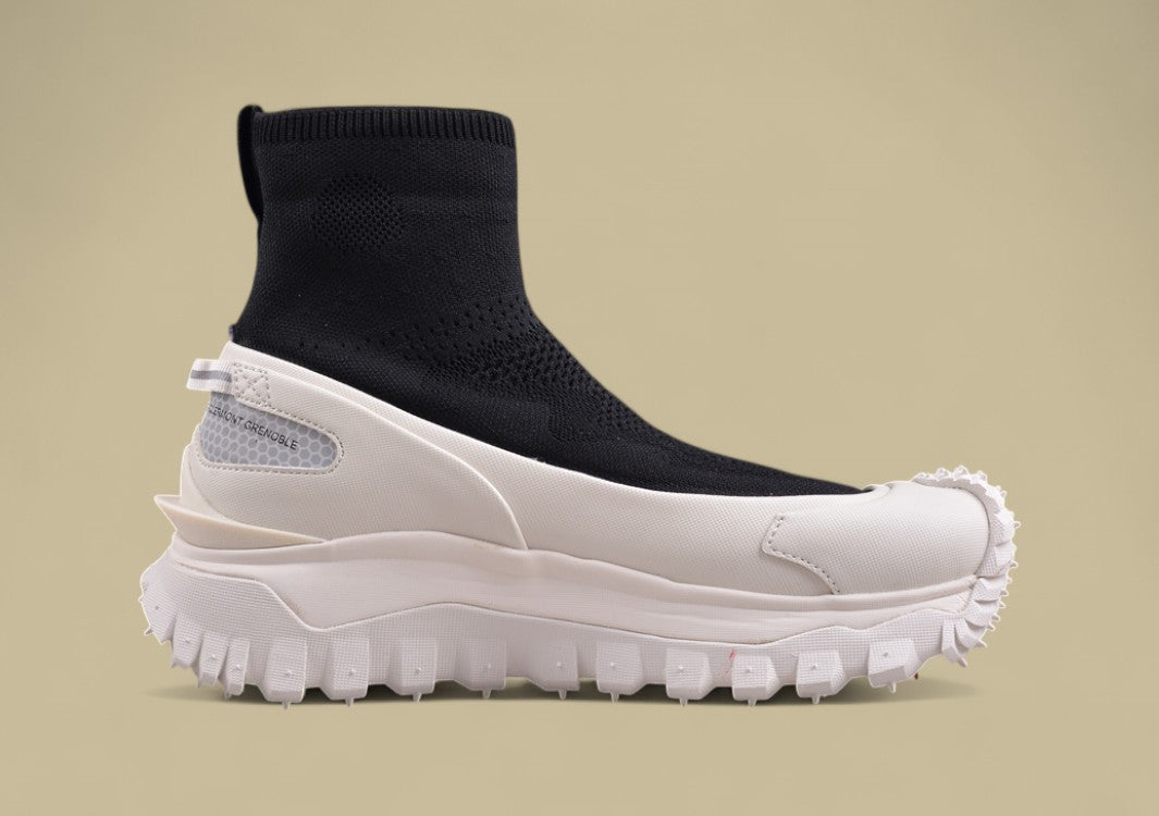 Moncler Trailgrip Knit Sock Sneaker - Black/White