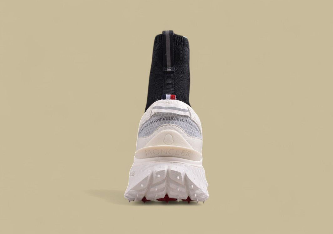 Moncler Trailgrip Knit Sock Sneaker - Black/White