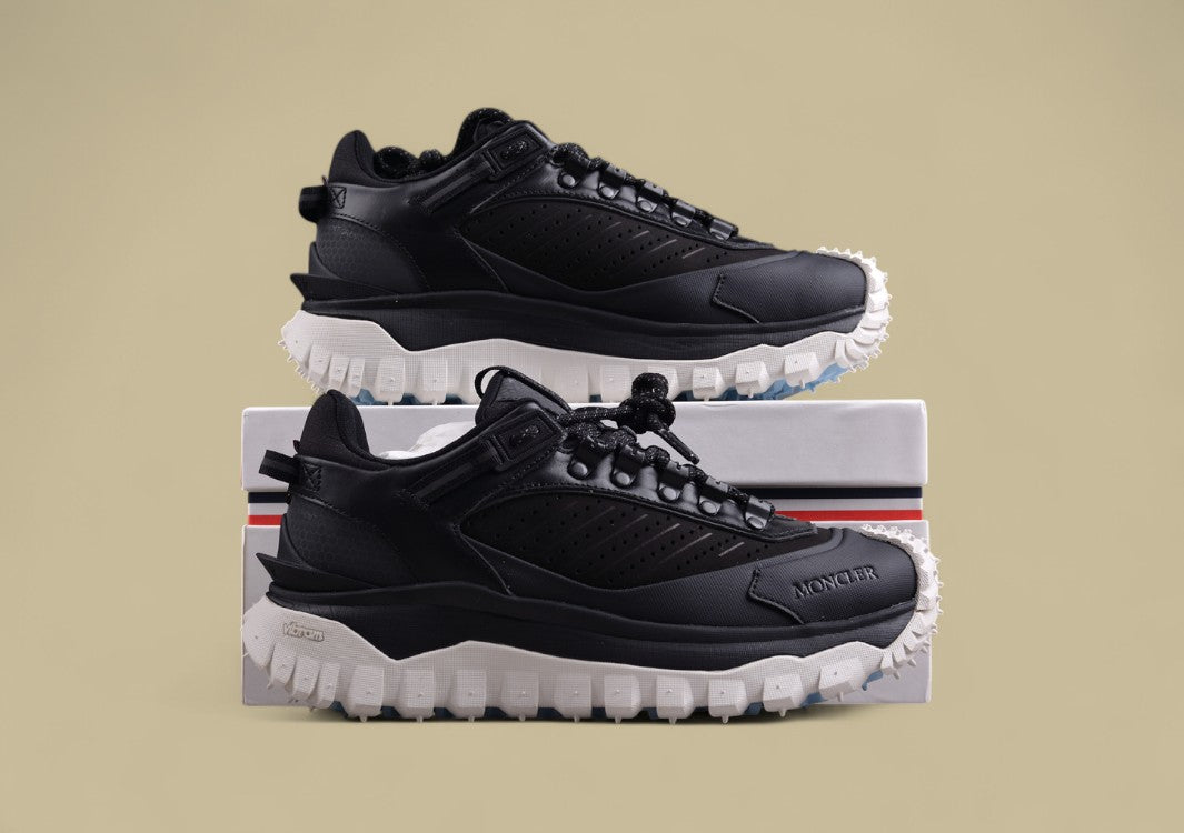 Moncler Trailgrip Lite 2 Low - Triple Black with White Sole