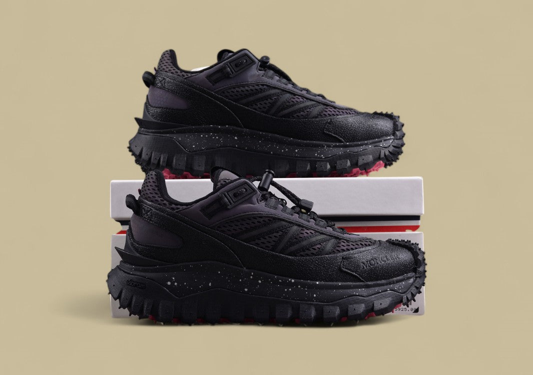 Moncler Trailgrip Lite 2 Low GTX - Blackout with Speckled Midsole & GORE-TEX