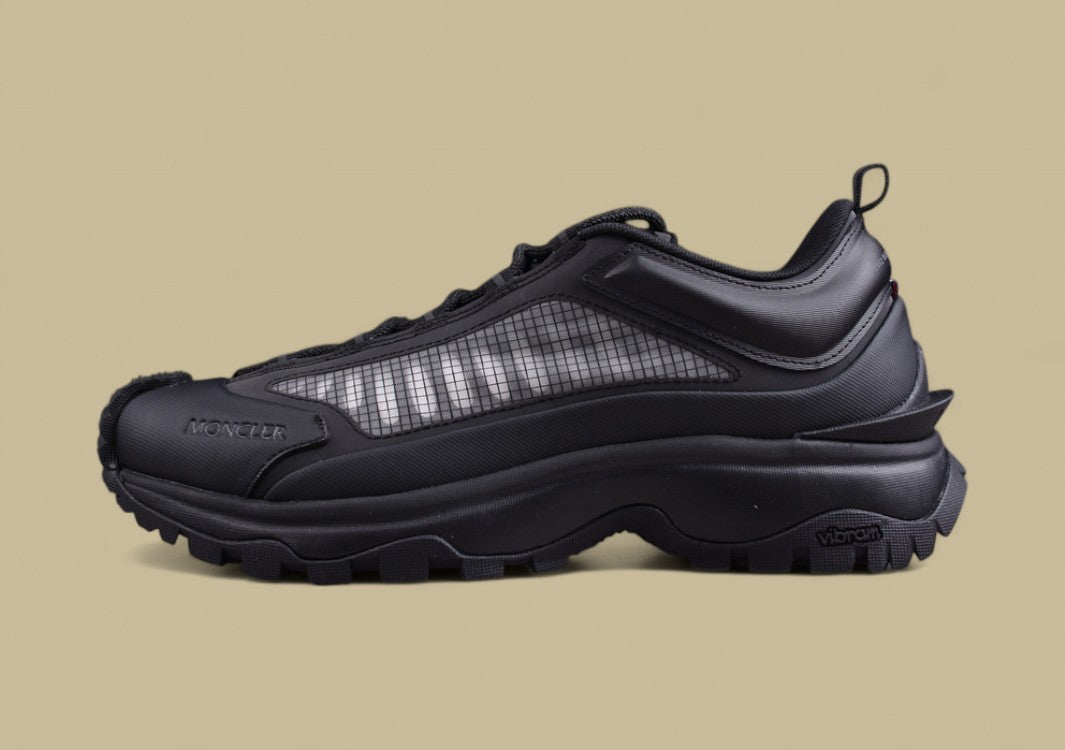Moncler Trailgrip Lite 2 Low Sneakers - Triple Black with Grid Mesh