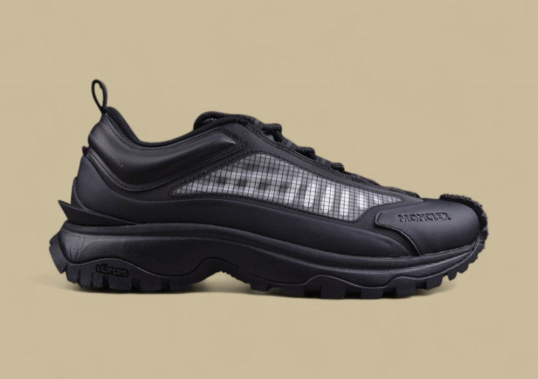 Moncler Trailgrip Lite 2 Low Sneakers - Triple Black with Grid Mesh