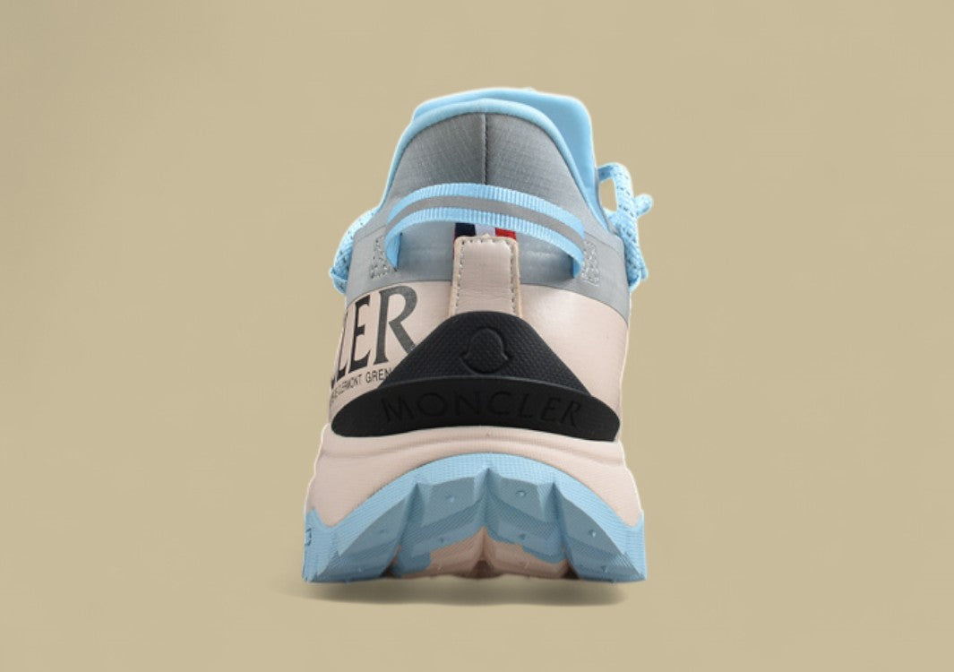 Moncler Trailgrip Lite Sneakers - Cream/Grey with Baby Blue