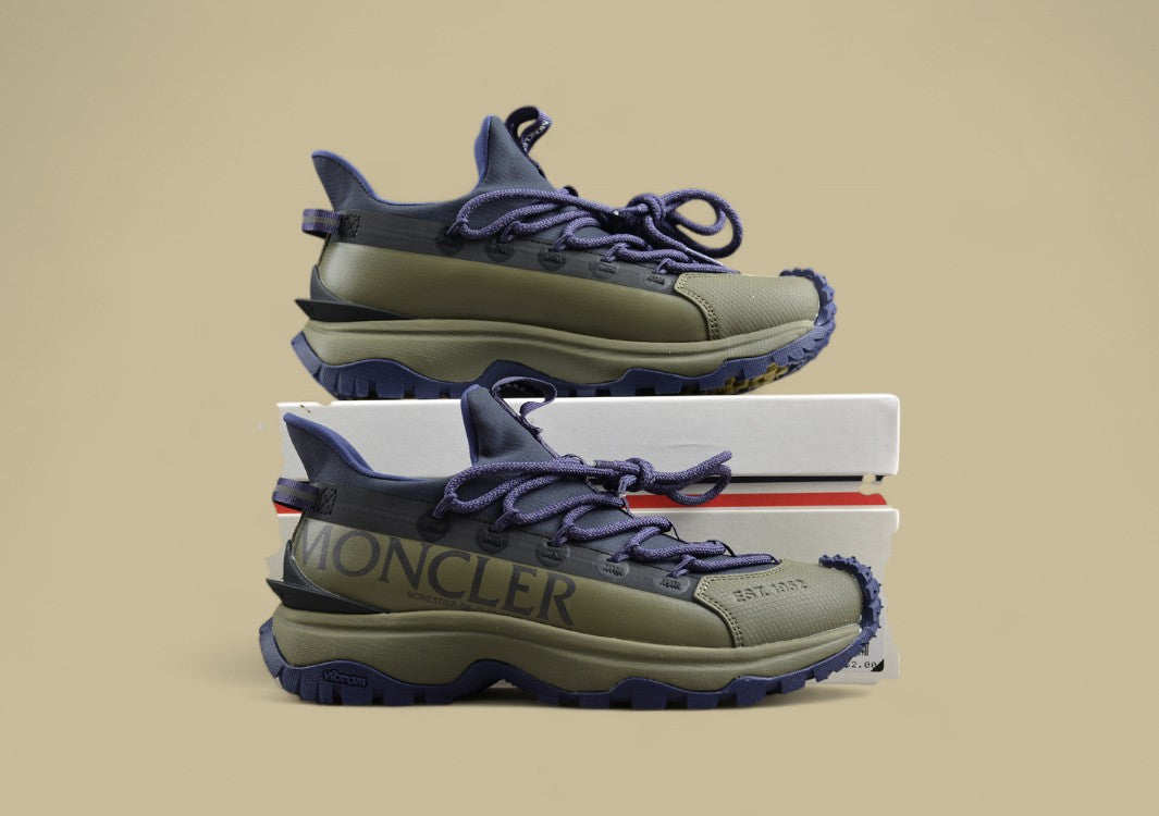 Moncler Trailgrip Lite Sneakers - Olive Green/Navy