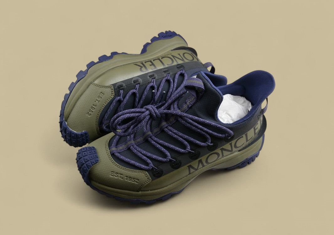 Moncler Trailgrip Lite Sneakers - Olive Green/Navy