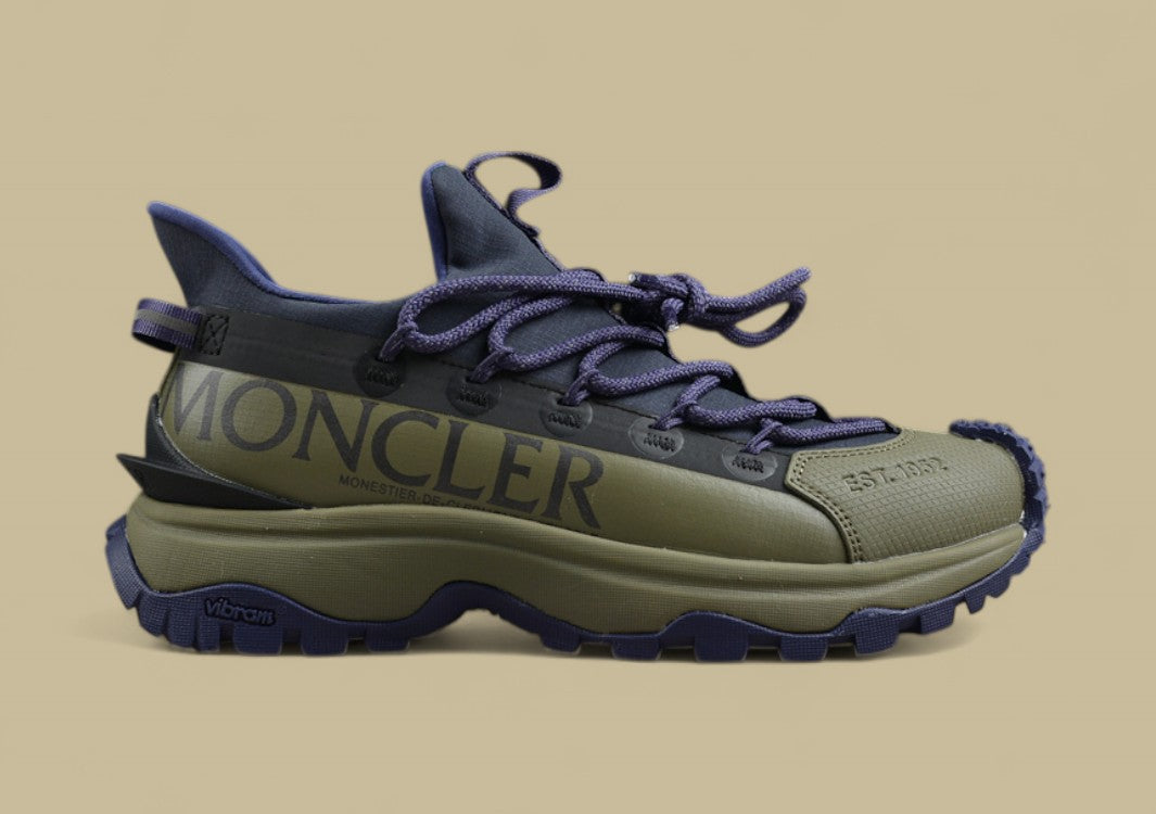 Moncler Trailgrip Lite Sneakers - Olive Green/Navy