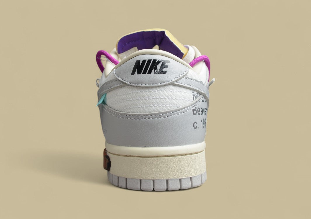 NK Dunk Low "The 50" Off-White Yellow Laces Yellow Buckle Low-Top Casual Sneakers