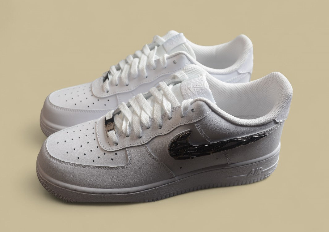Nike Air Force 1 "Liquid Swoosh Black Chrome"