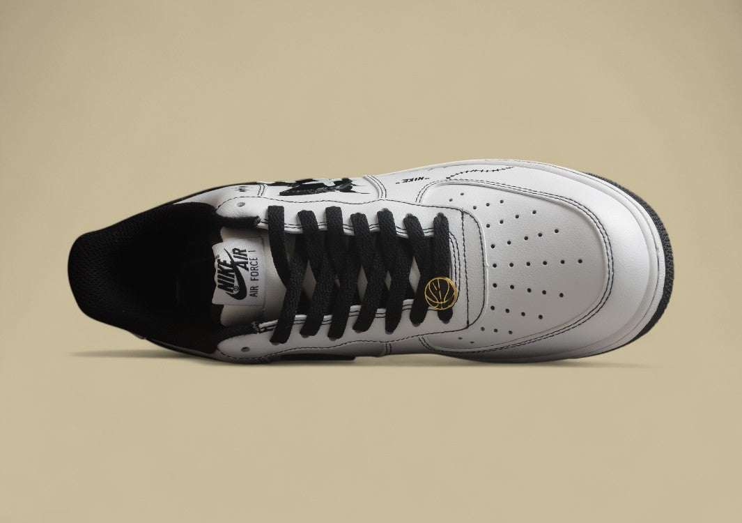 Nike Air Force 1 Low Black And White Hand-painted One Low-top Casual Sneakers