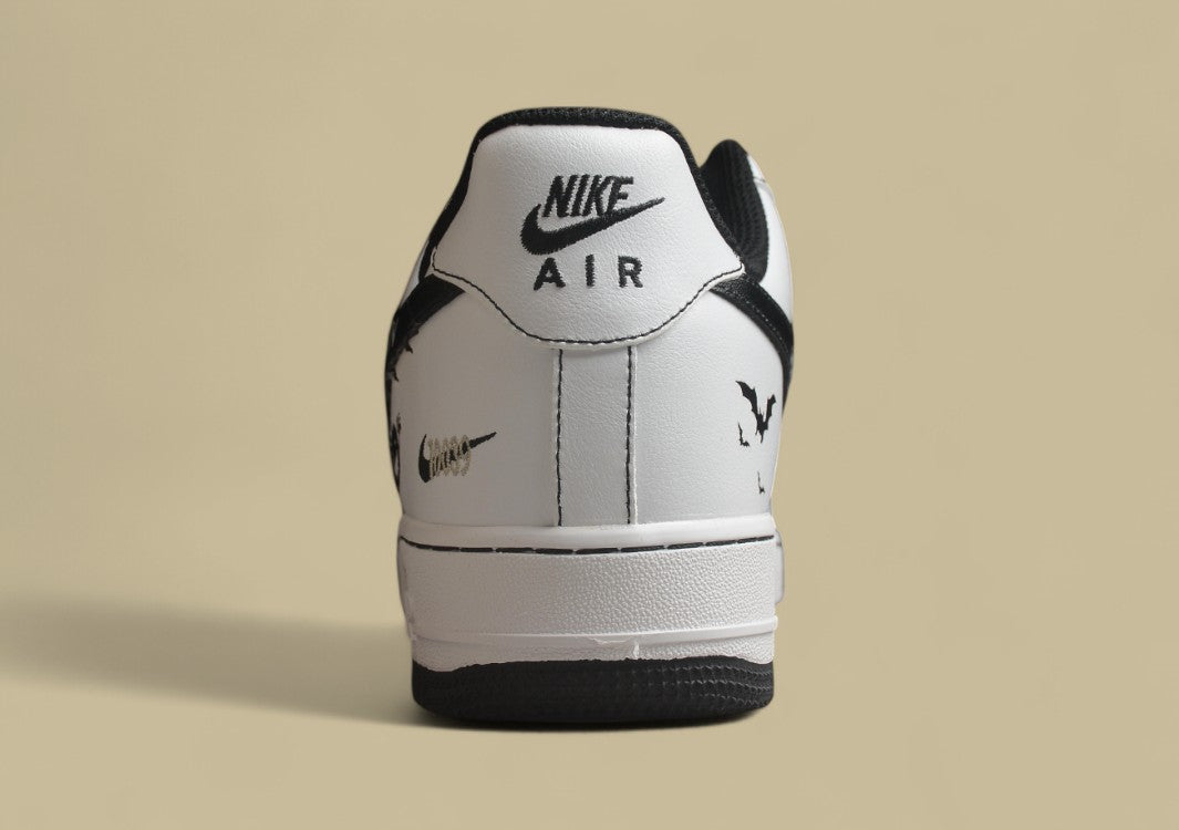 Nike Air Force 1 Low Black And White Hand-painted One Low-top Casual Sneakers
