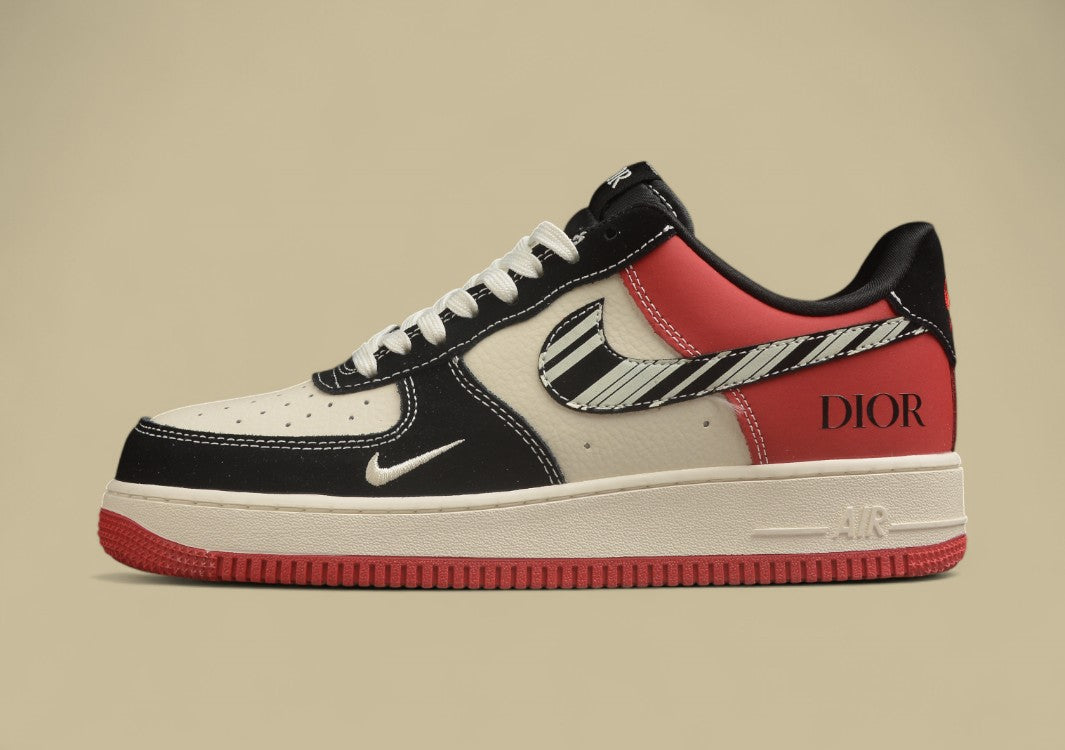 Nike Air Force 1 Low x Dior "Stripes & Scarlet"