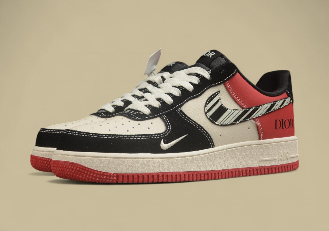 Nike Air Force 1 Low x Dior "Stripes & Scarlet"
