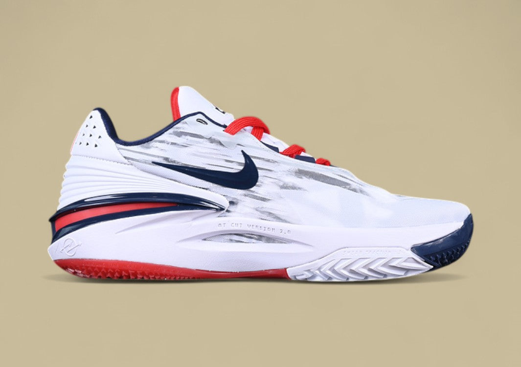 Nike Air Zoom G.T. Cut 2 EP Clean White with Red and Blue Accents