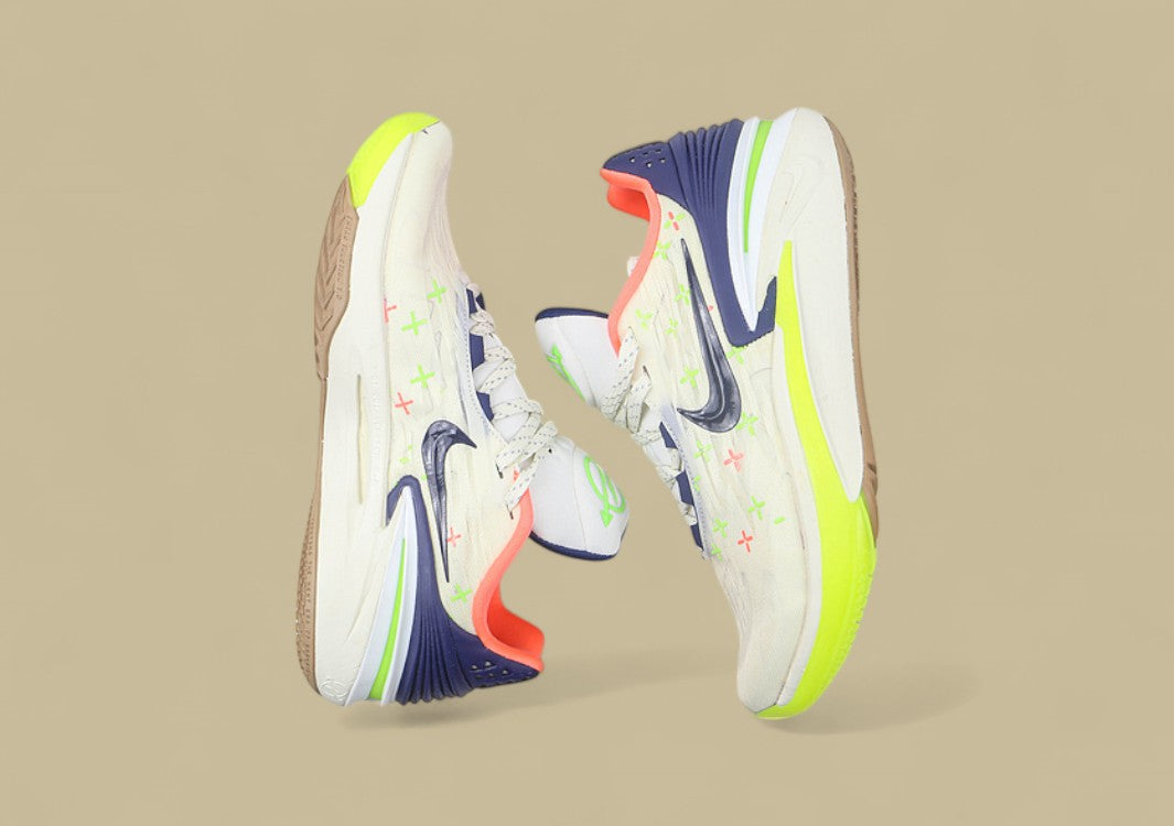 Nike Air Zoom G.T. Cut 2 EP Coconut Milk & Midnight Navy with Green Accents