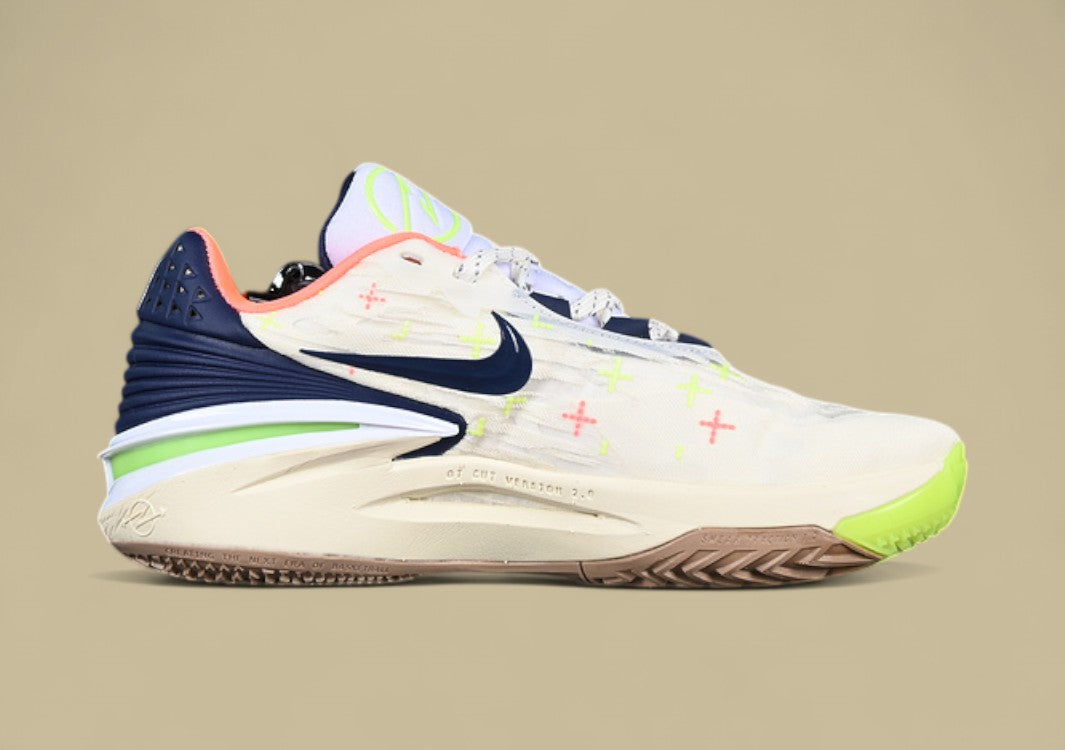 Nike Air Zoom G.T. Cut 2 EP Coconut Milk & Midnight Navy with White and Ghost Green Accents