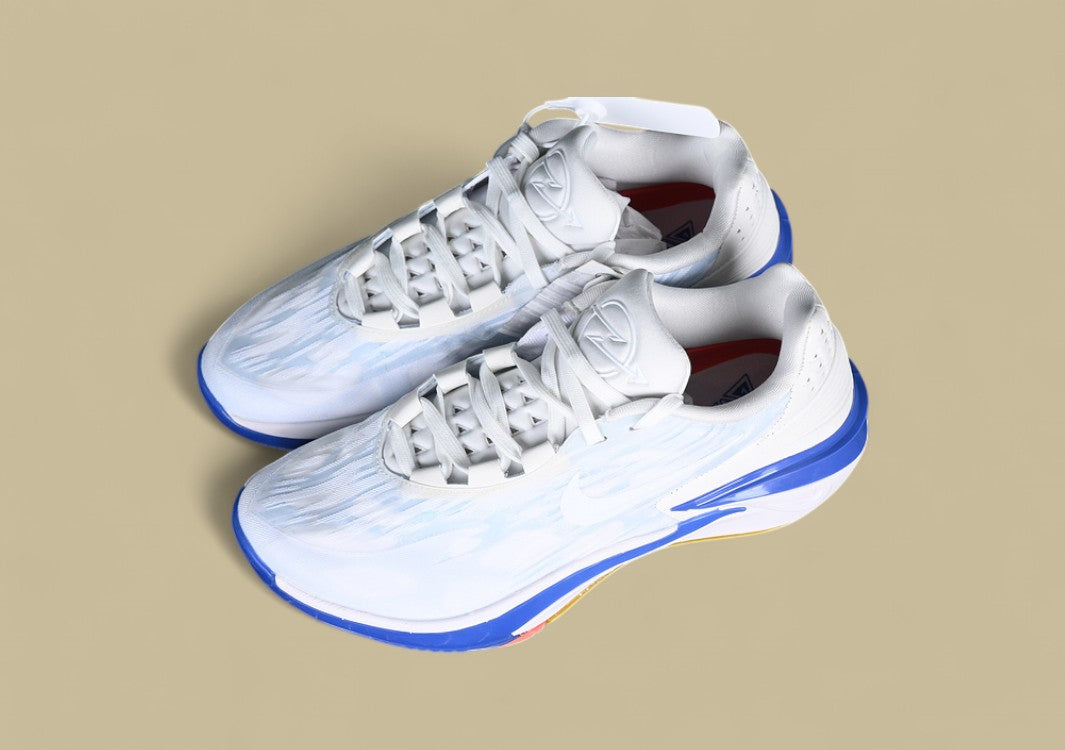 Nike Air Zoom G.T. Cut 2 EP Crisp White with Dynamic Blue and Orange Highlights