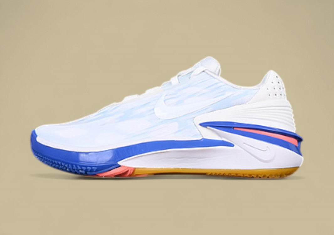 Nike Air Zoom G.T. Cut 2 EP Crisp White with Dynamic Blue and Orange Highlights