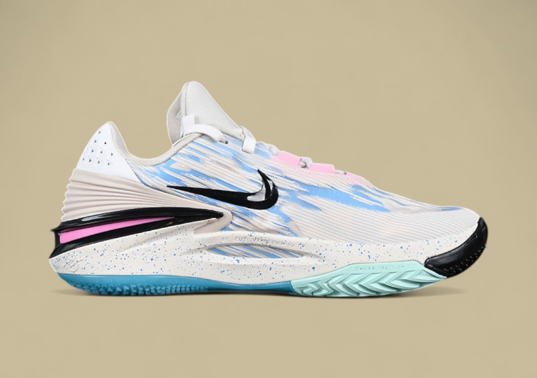 Nike Air Zoom G.T. Cut 2 EP White, Grey & Black with Blue and Pink Highlights