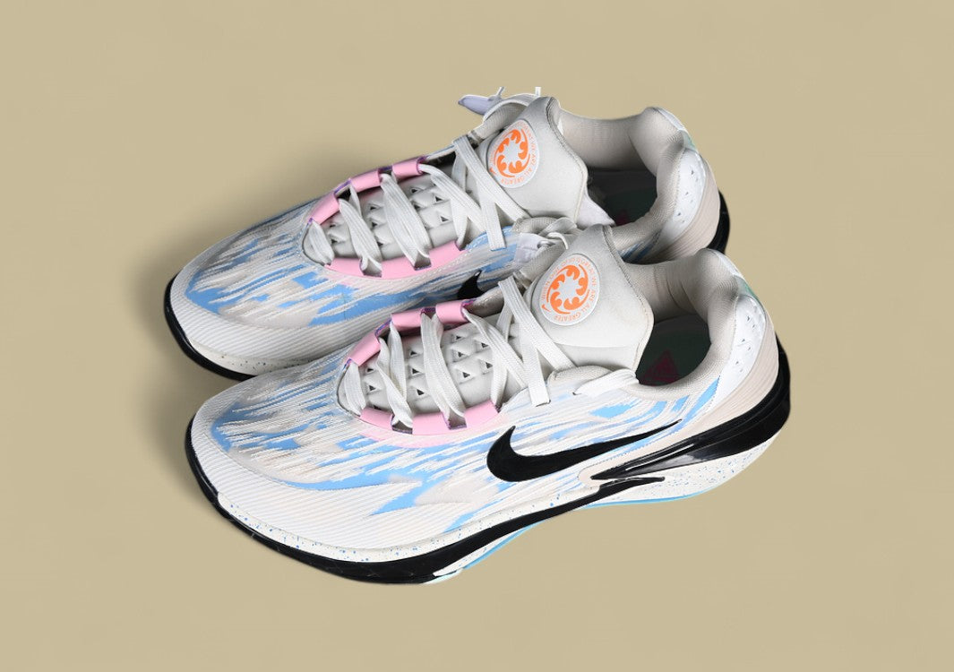 Nike Air Zoom G.T. Cut 2 EP White, Grey & Black with Blue and Pink Highlights