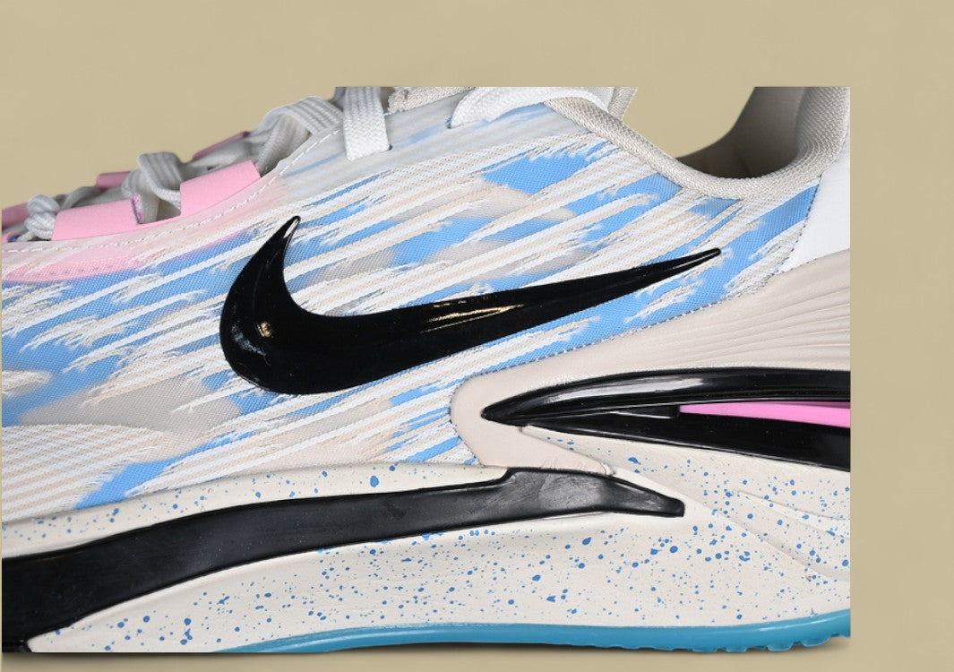 Nike Air Zoom G.T. Cut 2 EP White, Grey & Black with Blue and Pink Highlights
