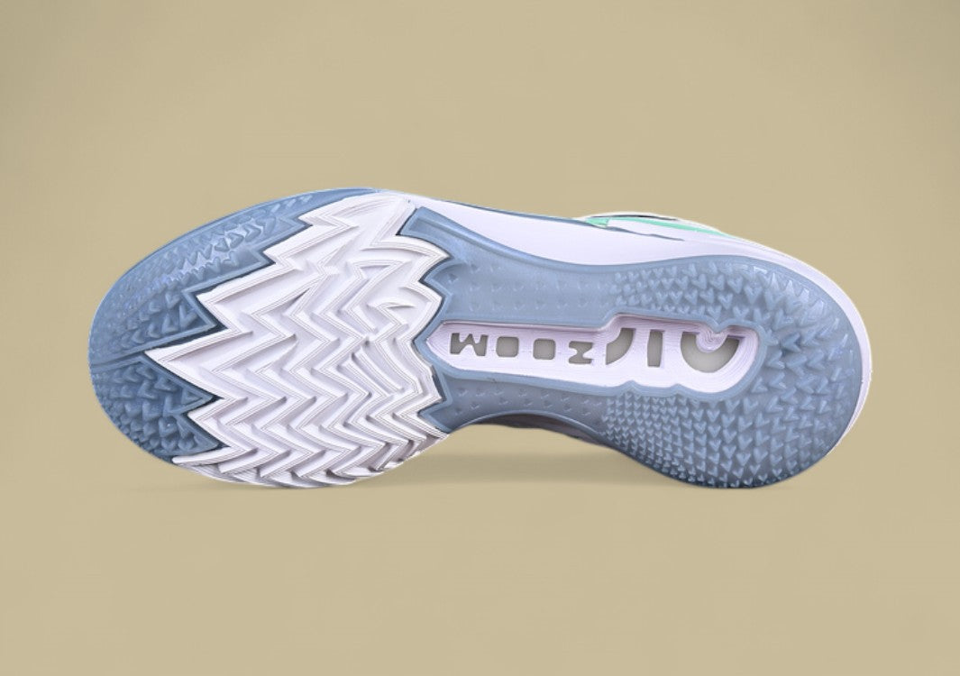 Nike Air Zoom G.T. Cut 2 EP White & Grey with Blue, Black, and Green Accents