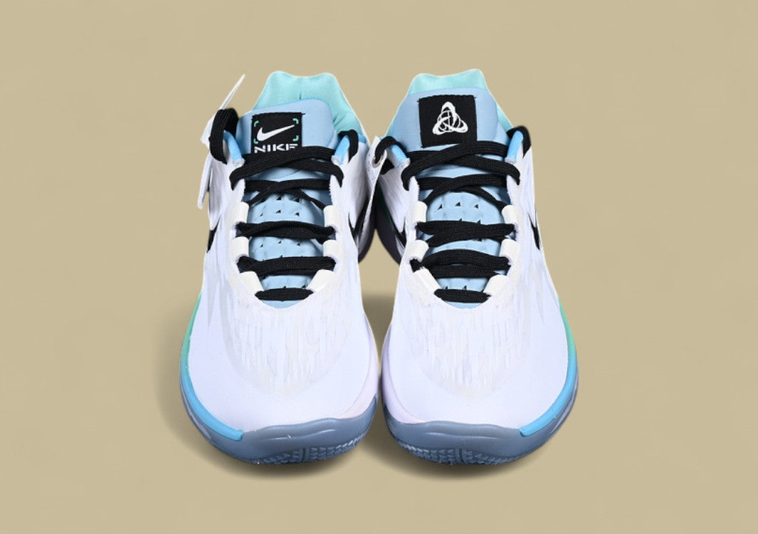 Nike Air Zoom G.T. Cut 2 EP White & Grey with Blue, Black, and Green Accents