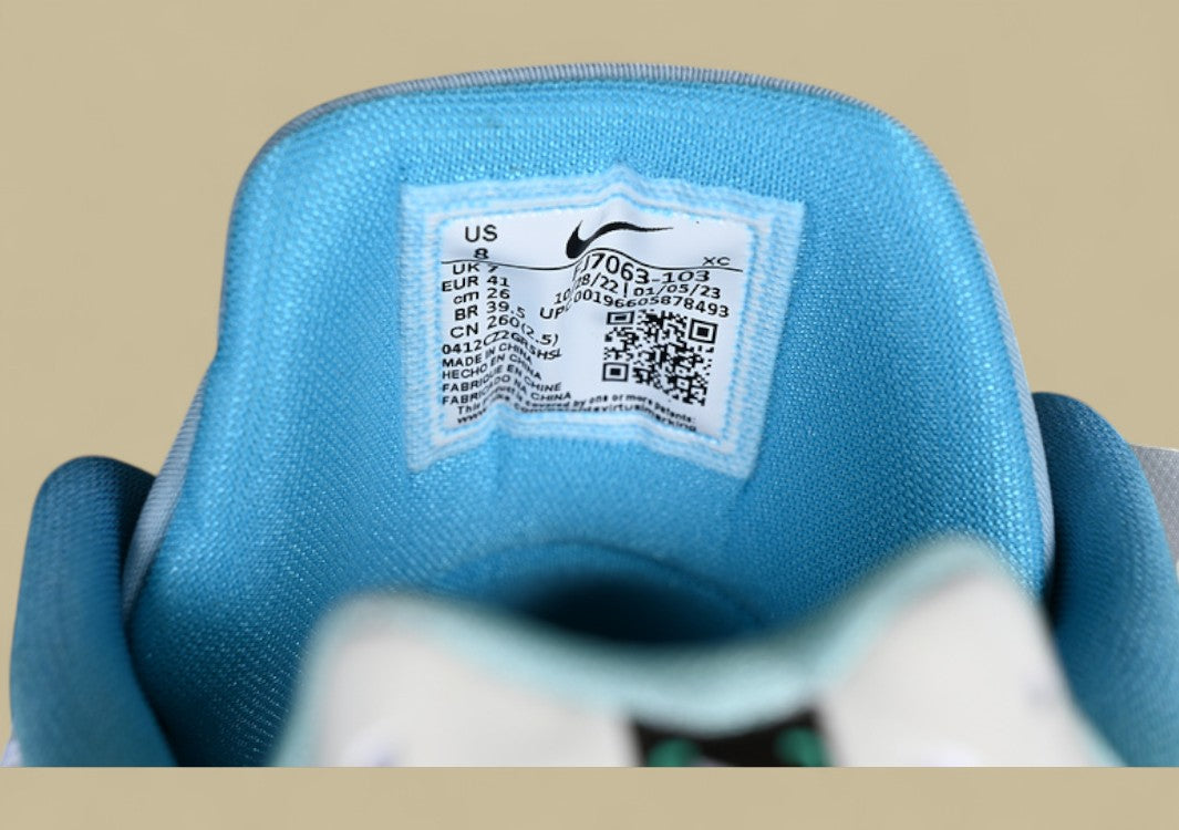 Nike Air Zoom G.T. Cut 2 EP White & Grey with Blue, Black, and Green Accents