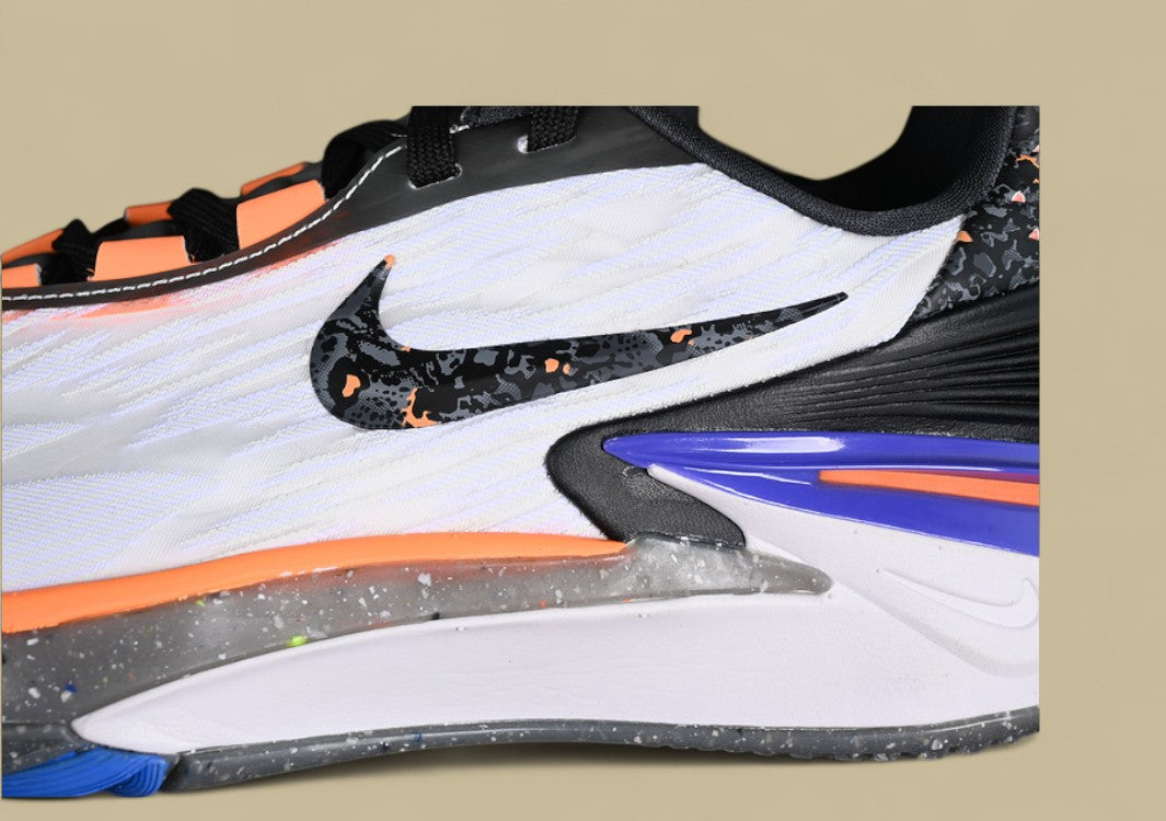 Nike Air Zoom G.T. Cut 2 EP White & Summit White with Total Orange, Pacific Blue, Green, and Black Accents