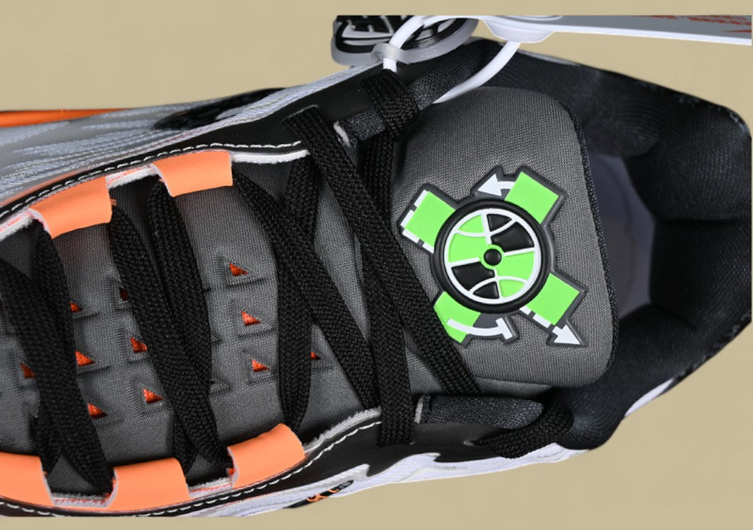 Nike Air Zoom G.T. Cut 2 EP White & Summit White with Total Orange, Pacific Blue, Green, and Black Accents