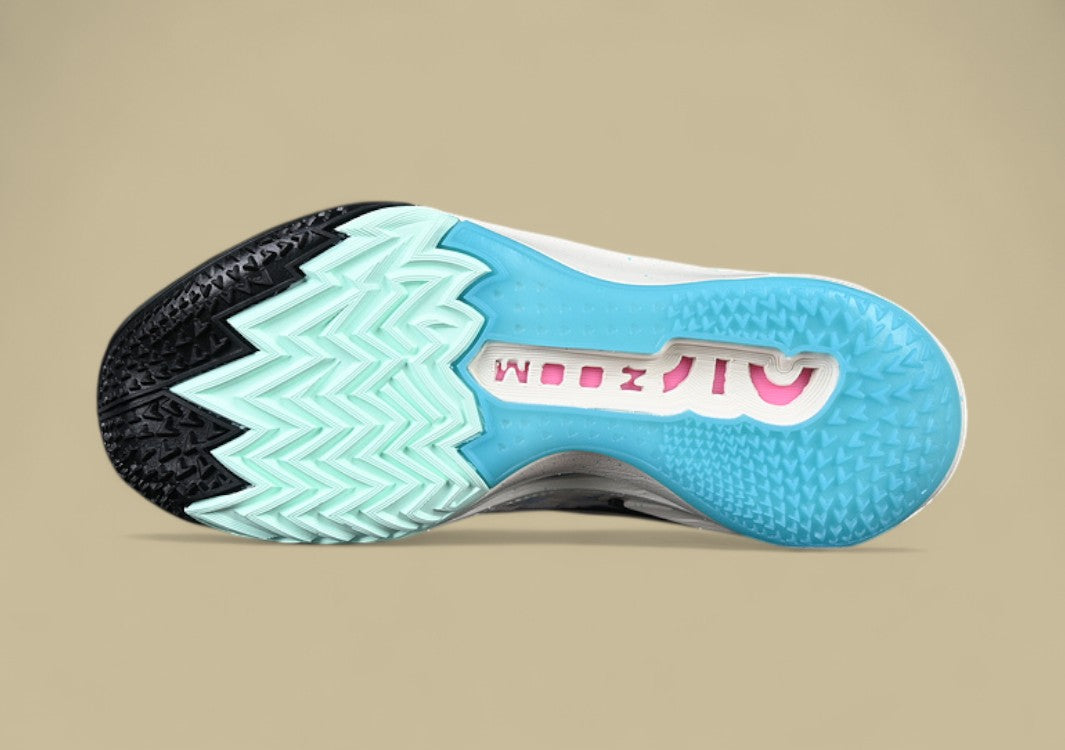 Nike Air Zoom G.T. Cut 2 EP White with Blue, Black, and Pink Accents