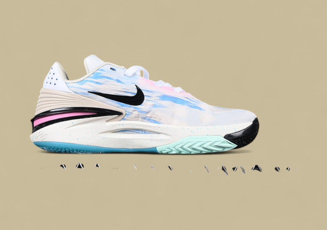 Nike Air Zoom G.T. Cut 2 EP White with Blue, Black, and Pink Accents