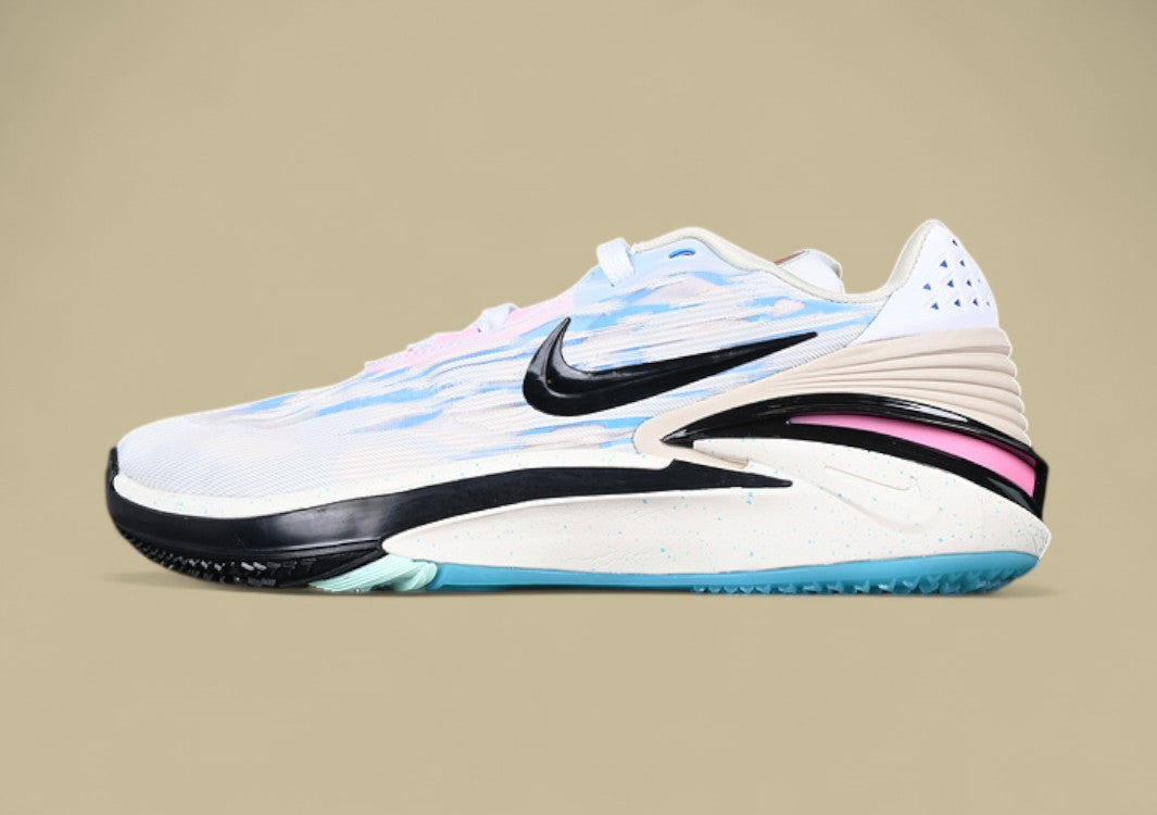 Nike Air Zoom G.T. Cut 2 EP White with Blue, Black, and Pink Accents