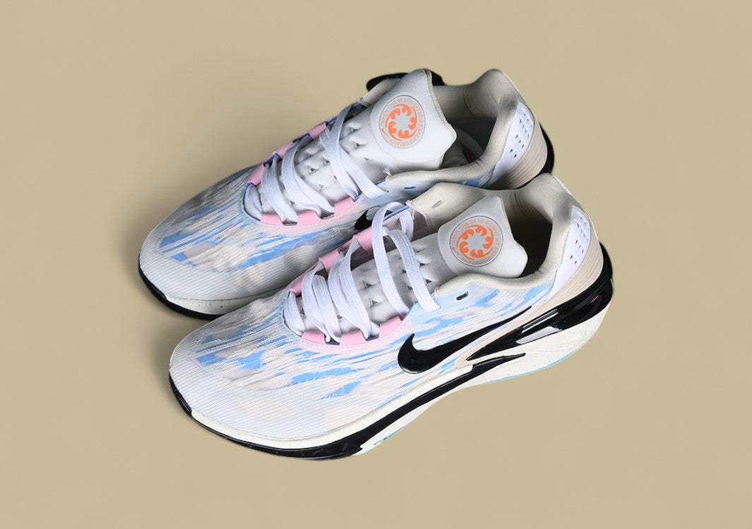 Nike Air Zoom G.T. Cut 2 EP White with Blue, Black, and Pink Accents
